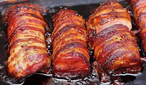 Pork Tenderloin Wrapped in Brown Sugar Bacon