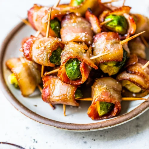 Wrapped in Bacon Brussels Sprout Recipe Scallop Skewers